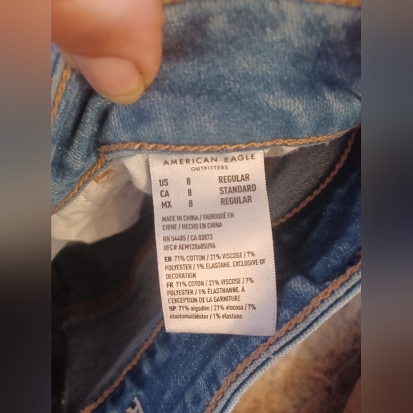 American eagle next level stretch distressed  jegging size 8 - Picture 4 of 4